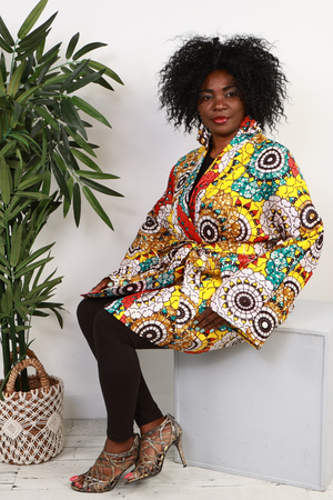 ESE AFRICAN KIMONO SHORT DRESS9
