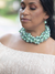 LIGHT GREEN PEARL BEADED NECKLACE & EARRING